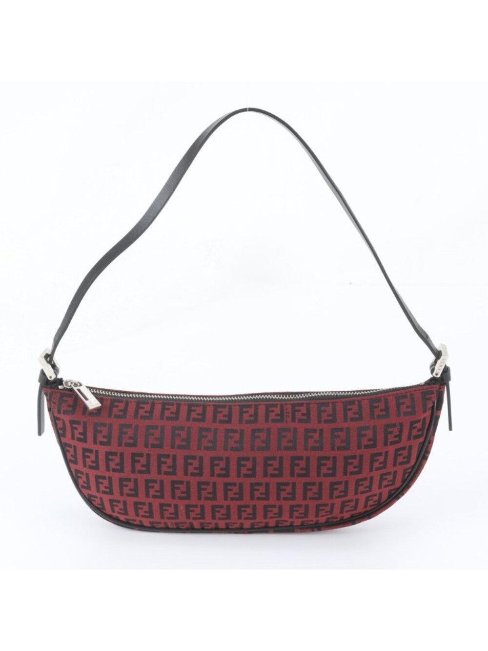 Fendi FF Zucchino Leather Shoulder Bag